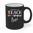 I Promise To Teach Love LGBT-Q Pride Proud Ally Teacher Graphic Print Coffee Mug, trending gift I Promise To Teach Love LGBT-Q Pride Proud Ally Teacher Graphic Print Coffee Mug, trending gift