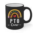 PTO Crew Parent School Volunteer Board Mom Parent Teacher Graphic Print Coffee Mug, Couple Gifts, trending gift