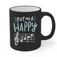 Put On A Happy Face Music Music Teacher Graphic Print Coffee Mug, trending gift