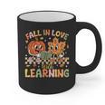 Retro Fall In Love With Learning Autumn Pumpkin Teacher Kids Graphic Print Coffee Mug, trending gift Retro Fall In Love With Learning Autumn Pumpkin Teacher Kids Graphic Print Coffee Mug, trending gift