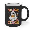 Retro Vintage Groovy Trick Or Teach Teacher Halloween For Men Women Kids Graphic Print Coffee Mug, Groovy Teacher Gifts, trending gift Retro Vintage Groovy Trick Or Teach Teacher Halloween For Men Women Kids Graphic Print Coffee Mug, Groovy Teacher Gifts, trending gift
