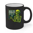 Solve The Problem Skeleton Teacher Halloween Math Six Seven Graphic Print Coffee Mug, trending gift Solve The Problem Skeleton Teacher Halloween Math Six Seven Graphic Print Coffee Mug, trending gift