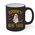 Spooky Science Teacher Ghost Halloween School Women Graphic Print Coffee Mug, Science Teacher Gifts, trending gift