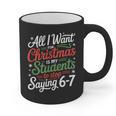 Students Saying 6-7 67 Six Seven Teacher Christmas Graphic Print Coffee Mug, trending gift Students Saying 6-7 67 Six Seven Teacher Christmas Graphic Print Coffee Mug, trending gift
