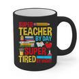Super Teacher By Day Super Tired By Night Superhero Teacher Graphic Print Coffee Mug, Super Teacher Gifts, trending gift Super Teacher By Day Super Tired By Night Superhero Teacher Graphic Print Coffee Mug, Super Teacher Gifts, trending gift