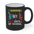 I Survived 67 Days Of School 67 Teacher Squad Matching Graphic Print Coffee Mug, trending gift I Survived 67 Days Of School 67 Teacher Squad Matching Graphic Print Coffee Mug, trending gift