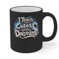 I Teach The Cutest Little Dolphins Cute Animal Teacher Graphic Print Coffee Mug, trending gift I Teach The Cutest Little Dolphins Cute Animal Teacher Graphic Print Coffee Mug, trending gift