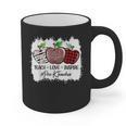 Teach Love Inspire Pre-k Teacher Apple Leopard Red Plain Graphic Print Coffee Mug, trending gift