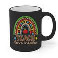 Teach Love Inspire Rainbow Leopard Cheetah Print Teacher Graphic Print Coffee Mug, trending gift Teach Love Inspire Rainbow Leopard Cheetah Print Teacher Graphic Print Coffee Mug, trending gift