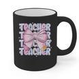 Teacher Bow Pencil Flowers Teacher Back To School Graphic Print Coffee Mug, trending gift Teacher Bow Pencil Flowers Teacher Back To School Graphic Print Coffee Mug, trending gift