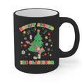 Teacher Christmas Shirts Pajama Matching Rockin' Around The Classroom -Adult Short Sleeve Small Modern Festive Christmas Teacher Xmas Vibes T-Shirt Graphic Print Coffee Mug, trending gift