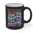 Teacher Dear Students Behind Me 1st Day Of School On Back Graphic Print Coffee Mug, trending gift Teacher Dear Students Behind Me 1st Day Of School On Back Graphic Print Coffee Mug, trending gift