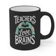 Teacher Halloween Shirt Women Men Teachers Love Brains Graphic Print Coffee Mug, trending gift