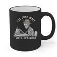 Teacher Skeleton Messy Bun I'Ll Just Wait Until Its Quiet Graphic Print Coffee Mug, trending gift