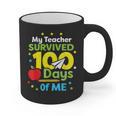My Teacher Survived 100 Days Of Me Graphic Print Coffee Mug, trending gift My Teacher Survived 100 Days Of Me Graphic Print Coffee Mug, trending gift