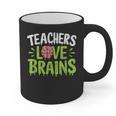 Teachers Love Brains Halloween Teacher Zombie Graphic Print Coffee Mug, trending gift Teachers Love Brains Halloween Teacher Zombie Graphic Print Coffee Mug, trending gift