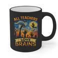 All Teachers Love Brains Shirt Teacher Halloween Tee Graphic Print Coffee Mug, trending gift
