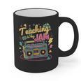 Teaching Is My Jam Groovy Retro Teacher Back To School Graphic Print Coffee Mug, Groovy Teacher Gifts, trending gift