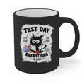 Test Day Stressed Cat Teacher Student Kids Testing Day Graphic Print Coffee Mug, trending gift