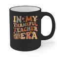In My Thankful Teacher Era Cute Groovy Thanksgiving Teacher Graphic Print Coffee Mug, Groovy Teacher Gifts, trending gift