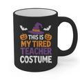 Tired Teacher Costume For Humor Halloween Graphic Print Coffee Mug, trending gift Tired Teacher Costume For Humor Halloween Graphic Print Coffee Mug, trending gift