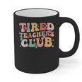Tired Teachers Club Groovy Teachers Back To School Tee Graphic Print Coffee Mug, trending gift