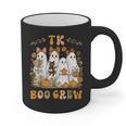 TK Boo Crew Preppy Halloween Floral Ghost TK Teacher Team TK Graphic Print Coffee Mug, trending gift TK Boo Crew Preppy Halloween Floral Ghost TK Teacher Team TK Graphic Print Coffee Mug, trending gift