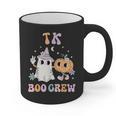 TK Boo Crew Retro Groovy Halloween Floral Ghost TK Teacher Men Women Kids Graphic Print Coffee Mug, Groovy Teacher Gifts, trending gift TK Boo Crew Retro Groovy Halloween Floral Ghost TK Teacher Men Women Kids Graphic Print Coffee Mug, Groovy Teacher Gifts, trending gift