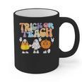 Trick Or Teach Cute Halloween Teacher Graphic Print Coffee Mug, trending gift