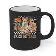 Trick Or Teach Groovy Teacher Halloween Floral Ghost Graphic Print Coffee Mug, Groovy Teacher Gifts, trending gift Trick Or Teach Groovy Teacher Halloween Floral Ghost Graphic Print Coffee Mug, Groovy Teacher Gifts, trending gift