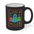 Trick Or Teach Neon Ghost Flower Teacher Spooky Halloween Graphic Print Coffee Mug, trending gift Trick Or Teach Neon Ghost Flower Teacher Spooky Halloween Graphic Print Coffee Mug, trending gift