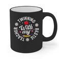 Twin Day Teacher Twinning With My Bestie Matching For Men Women Graphic Print Coffee Mug, trending gift