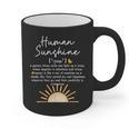 Vintage Human Sunshine Definition Teachers Mom Boss Women Graphic Print Coffee Mug, Couple Gifts, trending gift