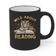 Wild About Reading Tiger For Teachers & Students Graphic Print Coffee Mug, trending gift Wild About Reading Tiger For Teachers & Students Graphic Print Coffee Mug, trending gift