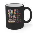 Women Bible Verse Christian Teacher God Says Back To School Graphic Print Coffee Mug, trending gift