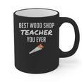 Wood Shop Teacher For Dad From Student Graphic Print Coffee Mug, Couple Gifts, trending gift