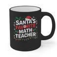 Xmas Lighting Santa's Favorite Math Teacher Christmas Graphic Print Coffee Mug, trending gift