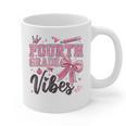 4th Fourth Grade Vibes Back To School Coquette Teacher Girl Graphic Print Coffee Mug, 4th Grade Teacher Gifts, trending gift