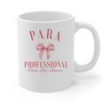 Coquette Bow Paraprofessional School Para Squad Teacher Aide Graphic Print Coffee Mug, trending gift Coquette Bow Paraprofessional School Para Squad Teacher Aide Graphic Print Coffee Mug, trending gift