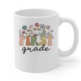 First Grade Teacher Wildflower Back To School Floral Outfits Graphic Print Coffee Mug, First Grade Teacher Gifts, trending gift