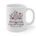 Floral Book a New Chapter Begins Retired Retirement Teacher Graphic Print Coffee Mug, trending gift Floral Book a New Chapter Begins Retired Retirement Teacher Graphic Print Coffee Mug, trending gift