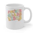 Fourth Grade Vibes Hello Team 4th Grade Teacher Kids Retro Graphic Print Coffee Mug, 4th Grade Teacher Gifts, trending gift