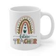 Future Teacher Boho Rainbow Leopard New Grad Student Graphic Print Coffee Mug, Future Teacher Gifts, trending gift Future Teacher Boho Rainbow Leopard New Grad Student Graphic Print Coffee Mug, Future Teacher Gifts, trending gift