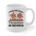 Groovy I Teach The Cutest Pumpkins In The Patch For Teacher Graphic Print Coffee Mug, Groovy Teacher Gifts, trending gift
