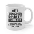 Halloween Art Teacher Prisoner Costume Graphic Print Coffee Mug, trending gift Halloween Art Teacher Prisoner Costume Graphic Print Coffee Mug, trending gift