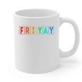 Happy Fri Yay Teacher Friday Graphic Print Coffee Mug, trending gift