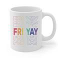 Happy Fri Yay Teacher Friday Saying Graphic Print Coffee Mug, trending gift