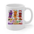 Happy Hallothanksmas Halloween Thanksgiving Pencils Teachers Graphic Print Coffee Mug, trending gift