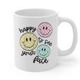 Happy To See Your Face Smile Face Teacher Back To School Graphic Print Coffee Mug, trending gift Happy To See Your Face Smile Face Teacher Back To School Graphic Print Coffee Mug, trending gift