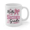 Hello Second Grade First Day Of School Coquette Teacher Girl Graphic Print Coffee Mug, First Grade Teacher Gifts, trending gift